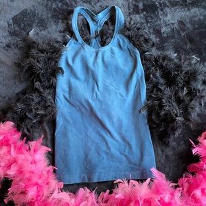 Cool Racerback Tank *Dye, washed blue ink